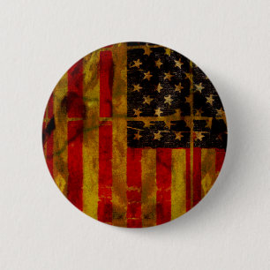 USA-Schmutz-Flagge-Knopf Button