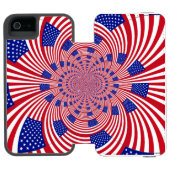 USA Schönes Hübsch einzigartig außergewöhnlich Incipio iPhone Geldbeutel-Hülle (Folio Geöffnet)