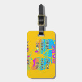 USA Schönes Phantastisches Textdesign Gepäckanhänger (Vorderseite vertikal)