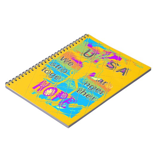 USA Schönes Phantastisches Textdesign Notizblock (Linke Seite)