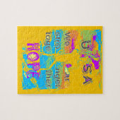 USA Schönes Phantastisches Textdesign Puzzle (Horizontal)