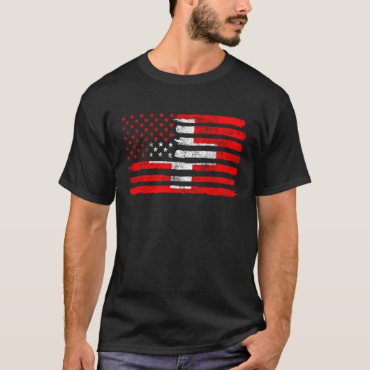 USA Schweiz Flag Amerikanisch Schweiz T-Shirt (Vorderseite)