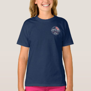 USA-Schwimmer-Amerikanische-Flagge-Patriotisches-S T-Shirt