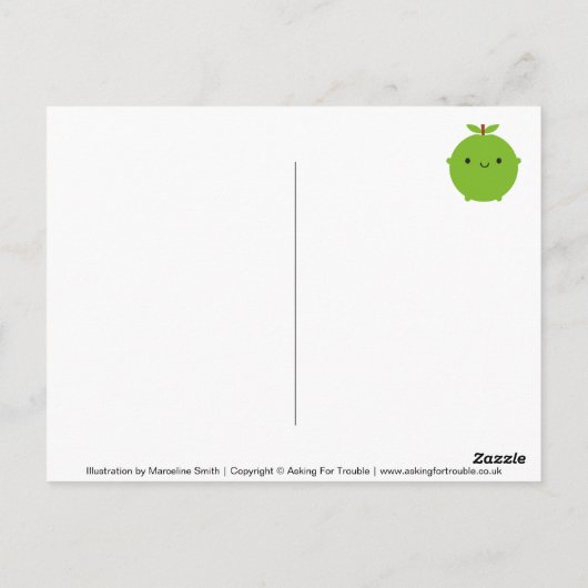 USA Seasonal Fruchtdiagramm Postkarte (Rückseite)