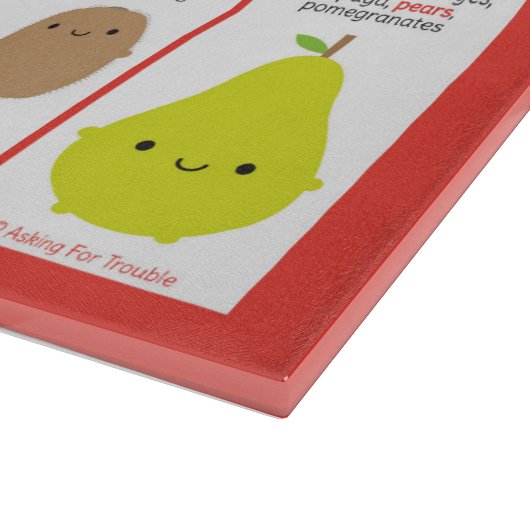 USA Seasonal Fruchtdiagramm Schneidebrett (Ecke)