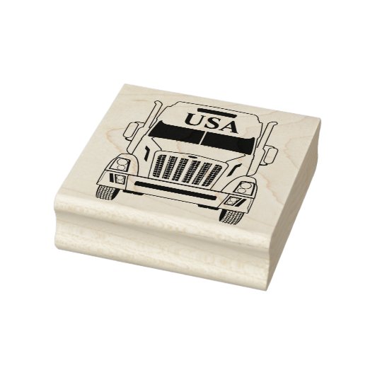 USA Semi Truck Rubber Briefmarke Gummistempel (Stempel)