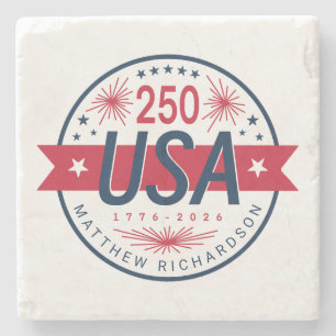 USA-Semiquincentennial 250. Jahrestag Amerikas Steinuntersetzer