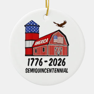 USA-Semiquincentennial 250. Jubiläum 1776–2026 Keramik Ornament