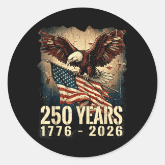 USA-Semiquincentennial 250. Jubiläum 1776-2026 Runder Aufkleber