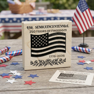 USA-Semiquincentennial-Flagge 250 Jahre Freiheit  Gummistempel