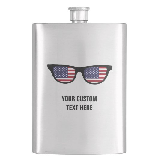 USA Shades Custom Flask Flachmann (Vorderseite)