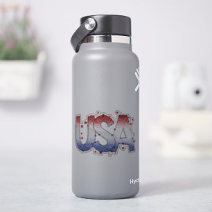USA Shimmer und Stars Word Art Vinyl Aufkleber