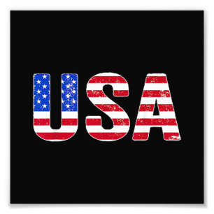 USA Shirt Patriotische amerikanische Flagge Männer Fotodruck