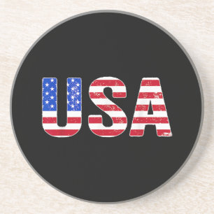 USA Shirt Patriotische amerikanische Flagge Männer Getränkeuntersetzer