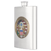 USA Siegel - Gott segne Amerika Flachmann (Links)