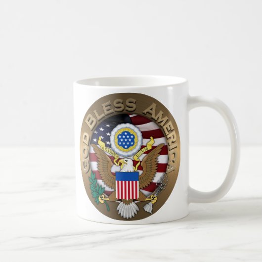 USA Siegel - Gott segne Amerika Kaffeetasse (Rechts)