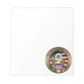 USA Siegel - Gott segne Amerika Notizblock (Vorderseite)