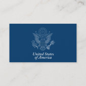 USA-Siegel Visitenkarte (Rückseite)