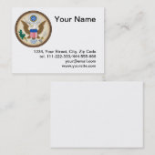 USA-Siegel Visitenkarte (Vorne/Hinten)