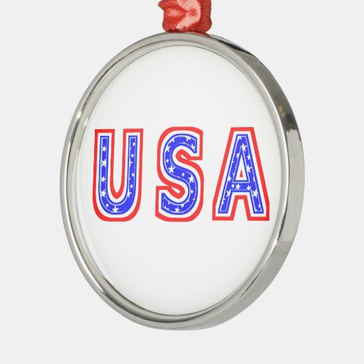 USA SILBERNES ORNAMENT (Links)
