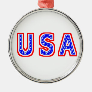 USA SILBERNES ORNAMENT