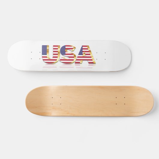 USA Skateboard - American Flag - Patriotic (Horizontal)