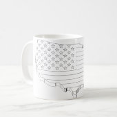 USA Sketch Kaffeetasse (Vorderseite Links)