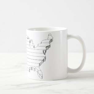 USA Sketch Kaffeetasse