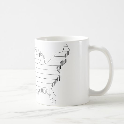 USA Sketch Kaffeetasse (Rechts)