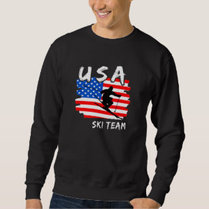 USA Ski wird zu US-Ski oder USA-Ski übersetzt, die Sweatshirt