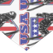 USA-Skier Tischdecke (Schrägansicht)