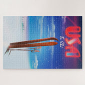 usa Skifahrplakat Puzzle (Horizontal)
