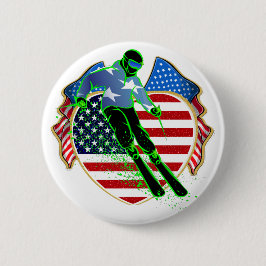 USA SKIING BUTTON