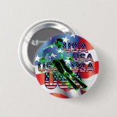 USA SKIING BUTTON (Vorne & Hinten)