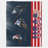 USA Skiing Fleece Blanket (Vorderseite)