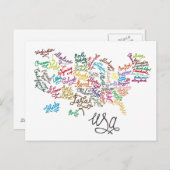 USA Skripttext-Karte Postkarte (Vorne/Hinten)