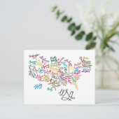 USA Skripttext-Karte Postkarte (Stehend Vorderseite)