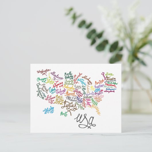 USA Skripttext-Karte Postkarte (Stehend Vorderseite)