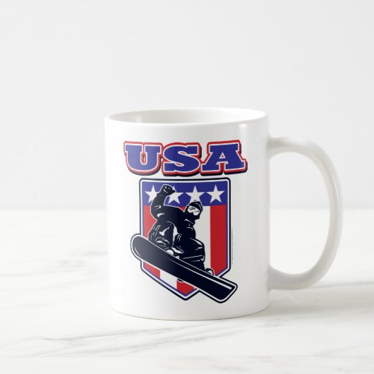 USA Snowboarder Kaffeetasse (Rechts)
