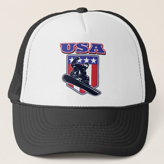 USA Snowboarder Truckerkappe (Vorderseite)