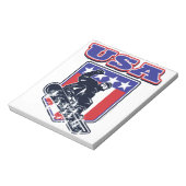 USA Snowboarding Notizblock (Rotiert)