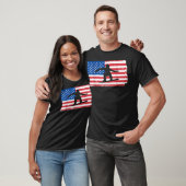 USA Snowboarding Patriotic American Flag Snowboard T-Shirt (Unisex)