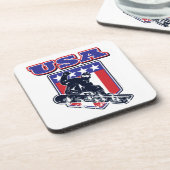 USA Snowboarding Untersetzer (Linke Seite)