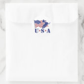 USA Snowmobile - Aufkleber (Tasche)