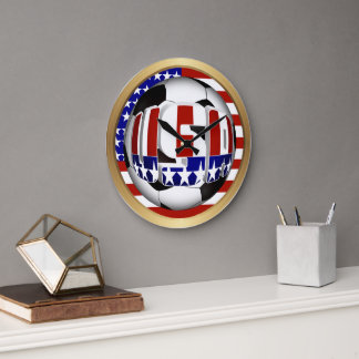 USA Soccer Ball Große Wanduhr