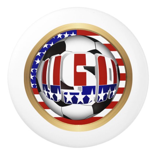 USA Soccer Ball Keramikknauf (Vorderseite)