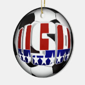 USA Soccer Ball Keramikornament (Links)