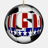 USA Soccer Ball Keramikornament (Hinten)