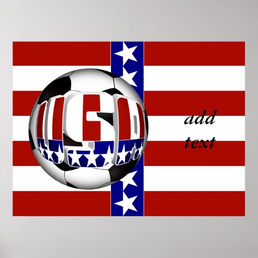 USA Soccer Ball Poster (Vorne)