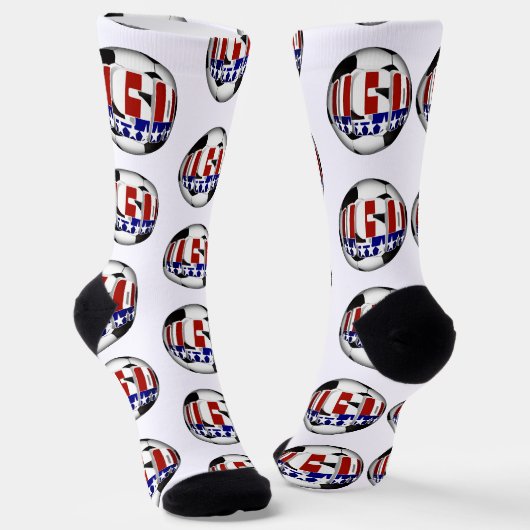 USA Soccer Ball Socken (Gewinkelt)